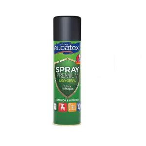 Tinta Spray Premium Metalizado Preto 400ml - Eucatex