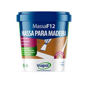 Massa Para Madeira F-12 400gr Branca  - Viapol